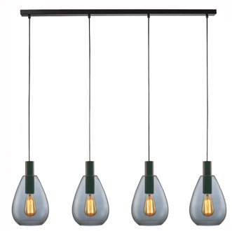 Freelight Hanglamp Dorato 4 lichts L120 cm zwart