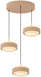 Freelight Hanglamp Puleggia 3 lichts Ø 33 cm comfortlift beige