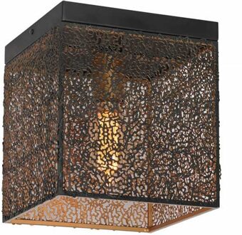 Freelight Plafondlamp Avola H 25 cm L 22 cm zwart goud