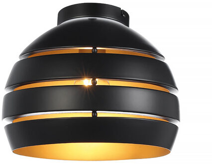 Freelight Plafondlamp Djarin Ø 28 cm zwart goud