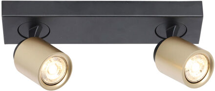 Freelight Spot Razza 2 lichts L 32 cm GU10 zwart goud