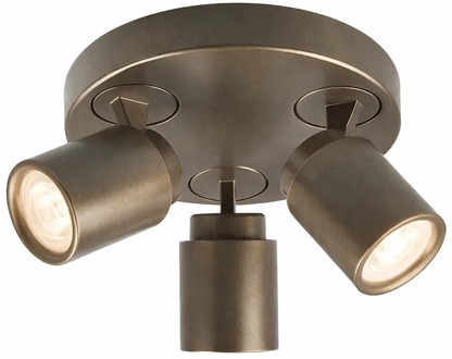 Freelight Spot Razza 3 lichts Ø 21 cm GU10 brons goud
