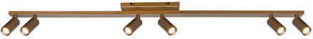 Freelight Spot Scolo 6 lichts L 119 cm brons goud