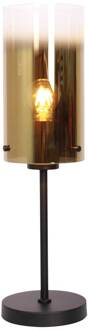 Freelight Ventotto tafellamp, zwart/goud, hoogte 57 cm, metaal/glas zwart, goud