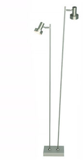 Freelight Vloerlamp Lunata 2 lichts H 140 cm mat chroom