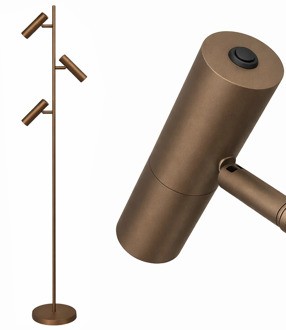 Freelight Vloerlamp Undici 3 lichts H 165 cm brons goud
