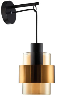 Freelight Wandlamp Chiasso H 40 cm zwart goud