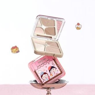 Freely Painted Highlighter & Shading Palette Chibi Maruko Chan Edition - 2 Types Z02# Pink Gray - 8.6g