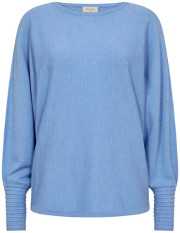 FREEQUENT Flow Blauwe Pullover Freequent , Blue , Dames - S,Xs