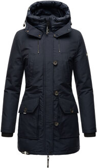 Freezestoorm dames winterjas – Warm, waterafstotend & met dubbele capuchon Blauw - XS