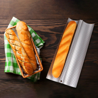 French Bread Baking Mold Bread Wave Baking Tray Practical Cake Baguette Mold Pans 2/3/4 Groove Waves Bread Baking Tools