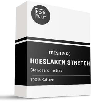 Fresh & Co Comfort Hoeslaken - Wit - 190x200 cm - Jersey Stretch