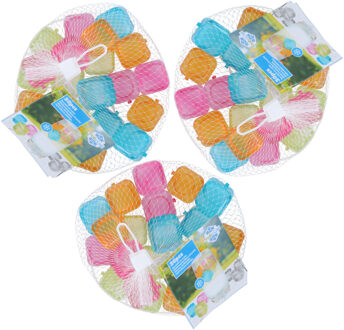 Fresh & cold 60x IJsblokjes - gekleurd - kunststof - herbruikbaar - vierkant