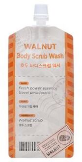 Fresh Power Essence Travel Pouchpack - 4 Types Body Scrub Wash - Walnut