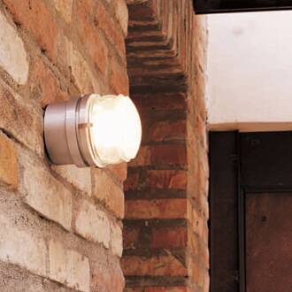 Fresnel - Wandlamp met glazen lens IP44 chroom duidelijk