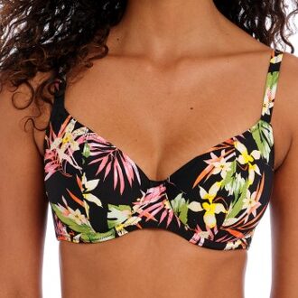 Freya Savanna Sunset Plunge Bikini Top Zwart,Versch.kleure/Patroon - D 70,E 75,F 65,F 85