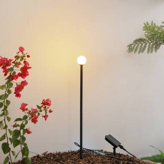 Freydis LED lamp op zonne-energie, zwart, aluminium, 2.000 K zwart, wit