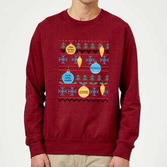 Friends Baubles Sweatshirt - Burgundy - S Wijnrood
