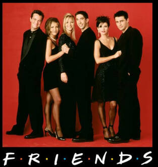 Friends Character Pose dames t-shirt - Zwart - 3XL