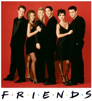 Friends Character Pose t-shirt - Wit - XXL