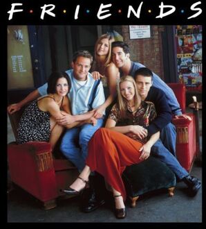 Friends Classic Character dames t-shirt - Zwart - XXL