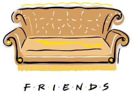 Friends Couch dames t-shirt - Wit - S