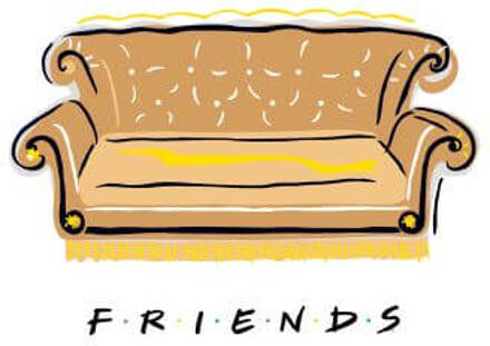 Friends Couch dames t-shirt - Wit - XXL - Wit