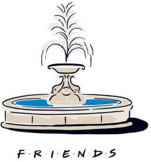 Friends Fountain dames t-shirt - Wit - M