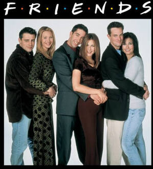 Friends Group Shot dames t-shirt - Zwart - XL