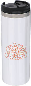 Friends I'd Rather Be Watching Colour Stainless Steel Thermo Travel Mug - Metallic Finish