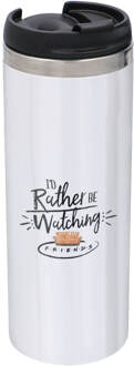 Friends I'd Rather Be Watching Stainless Steel Thermo Travel Mug - Metallic Finish