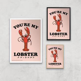 Friends Lobster Giclee Art Print - A4 - Wooden Frame Meerdere kleuren
