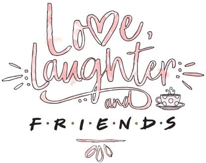 Friends Love Laughter t-shirt - Wit - XL