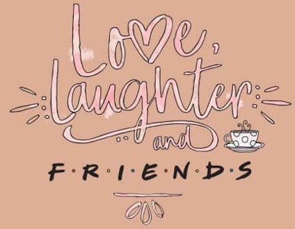 Friends Love Laughter Women's T-Shirt - Dusty Pink - XL Roze