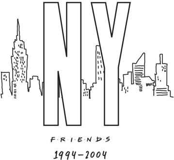 Friends NY Skyline t-shirt - Wit - L