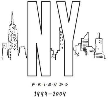 Friends NY Skyline t-shirt - Wit - M