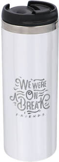 Friends We Were On A Break Vintage Stainless Steel Thermo Travel Mug - Metallic Finish