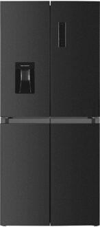 Frilec BONNMD460-WS-150-041CDI Amerikaanse koelkast Zwart