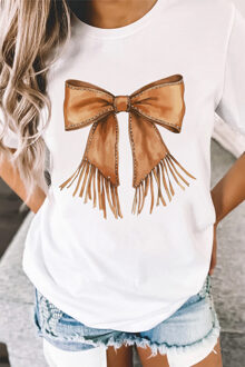 Fringe Boog Grafische T-shirt - maat XL Ivoor