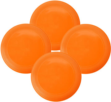Frisbee - 10x - oranje - D21 cm - strand en buiten speelgoed