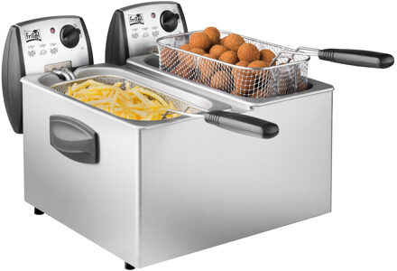 Fritel FR 1850 duo Friteuse Zilver