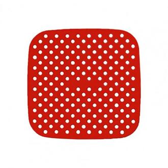 Friteuse Voering Vierkante Antislip Siliconen Huishoudelijke Stoomboot Liners Voor Keuken rood S