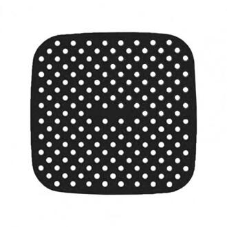 Friteuse Voering Vierkante Antislip Siliconen Huishoudelijke Stoomboot Liners Voor Keuken zwart L