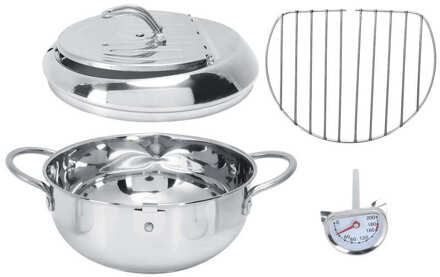 Frituren Pot Friteuse Frituren Pot Roestvrijstalen Pan Met Thermometer Deksel Keuken Kookgerei Friteuse Keuken Friteuse Size1