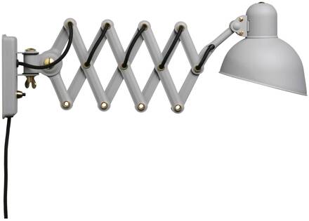 Fritz Hansen Kaiser idell 6718-W wandlamp met stekker, grijs lichtgrijs mat
