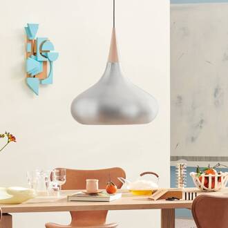 Fritz Hansen Orient P3 hanglamp aluminium/eiken Ø 50 cm geborsteld aluminium, eiken