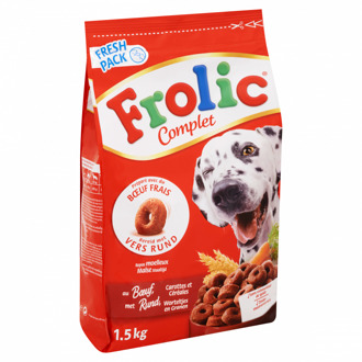 Frolic met rundvlees hondenvoer 1,5 kg