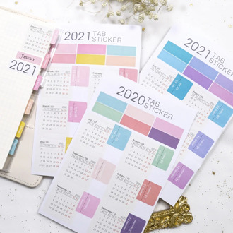 Fromthenon 2021 Calendar Tab Stickers 18 Months Monthly Index Stickers Planner Notebook Schedule Agenda Decorative Stationery