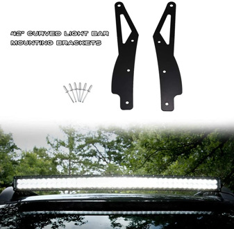 Front Bumper Fog Light Mounting Bracket Lower Brackets for 42inch Curved LED Light Bar for Toyota Tacoma 2005-2015