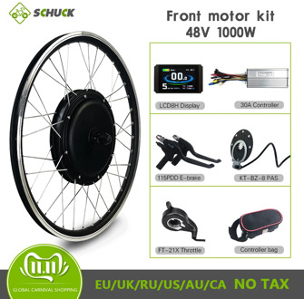 Front Hub Motor Wheel 48V1000W Free Shipping to RU Electric Ebike Bicycle Conversion Kit KT-Display Ebike Conversion Kit，2020